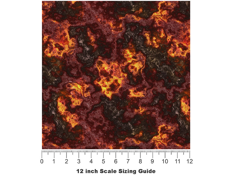 Desolate Landscape Lava Vinyl Film Pattern Size 12 inch Scale~Rwraps Desolate Landscape Lava Sizing Chart~2