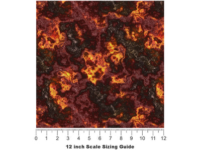 Desolate Landscape Lava Vinyl Film Pattern Size 12 inch Scale~Rwraps Desolate Landscape Lava Sizing Chart~2