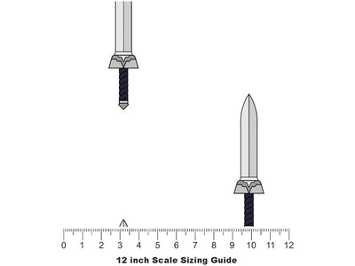 Destined Sword Fantasy Vinyl Film Pattern Size 12 inch Scale~Rwraps Destined Sword Fantasy Sizing Chart~2
