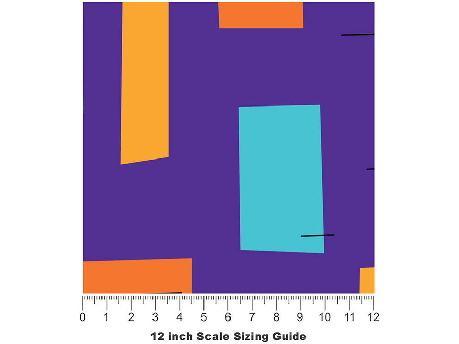 Destiny Street Abstract Vinyl Film Pattern Size 12 inch Scale~Rwraps Destiny Street Abstract Sizing Chart~2