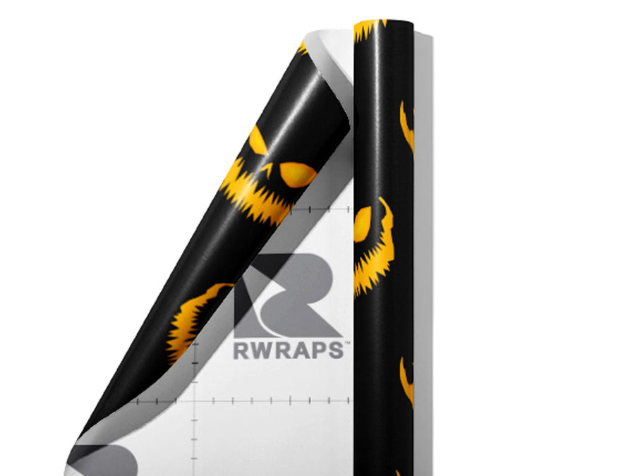 Devil Night Halloween Wrap Film Sheets~Rwraps Series 914 Devil Night Halloween Scrolled Sheet~3