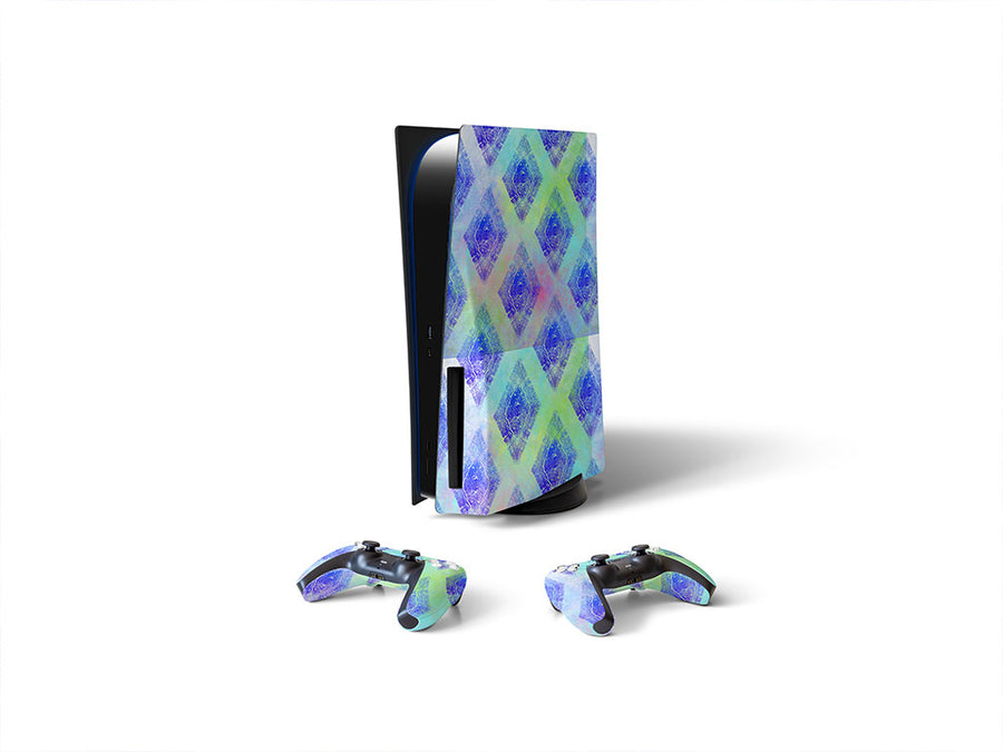diamond ocean tie dye Sony PS5 DIY Skin