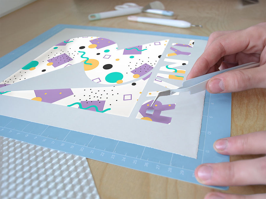 dice king abstract geometric Easy Weed Craft Vinyl