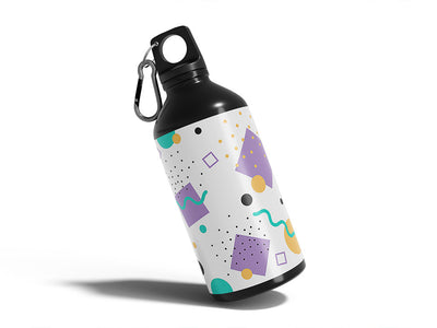 dice king abstract geometric Water Bottle DIY Stickers