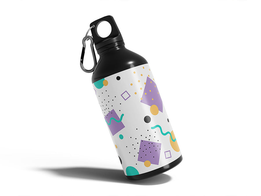 dice king abstract geometric Water Bottle DIY Stickers