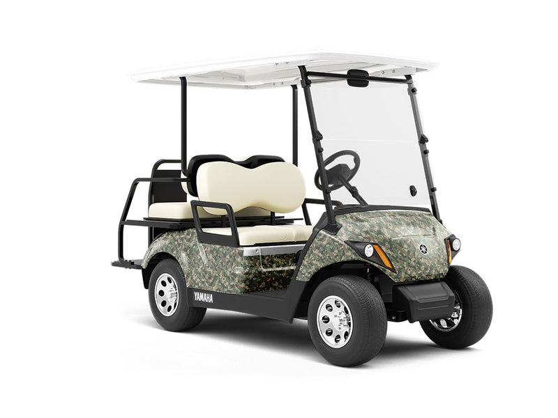 Digital Fabric Camouflage Wrapped Golf Cart