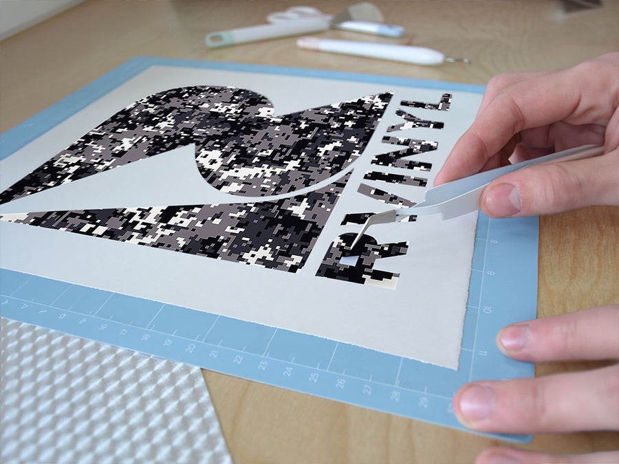 digital smoke camouflage Easy Weed Craft Vinyl