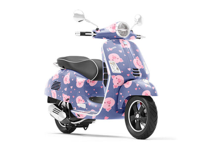 Dinner Service Animal Vespa Scooter Wrap Film
