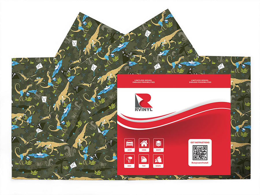 dino boys dinosaur Craft Vinyl Sheet Pack