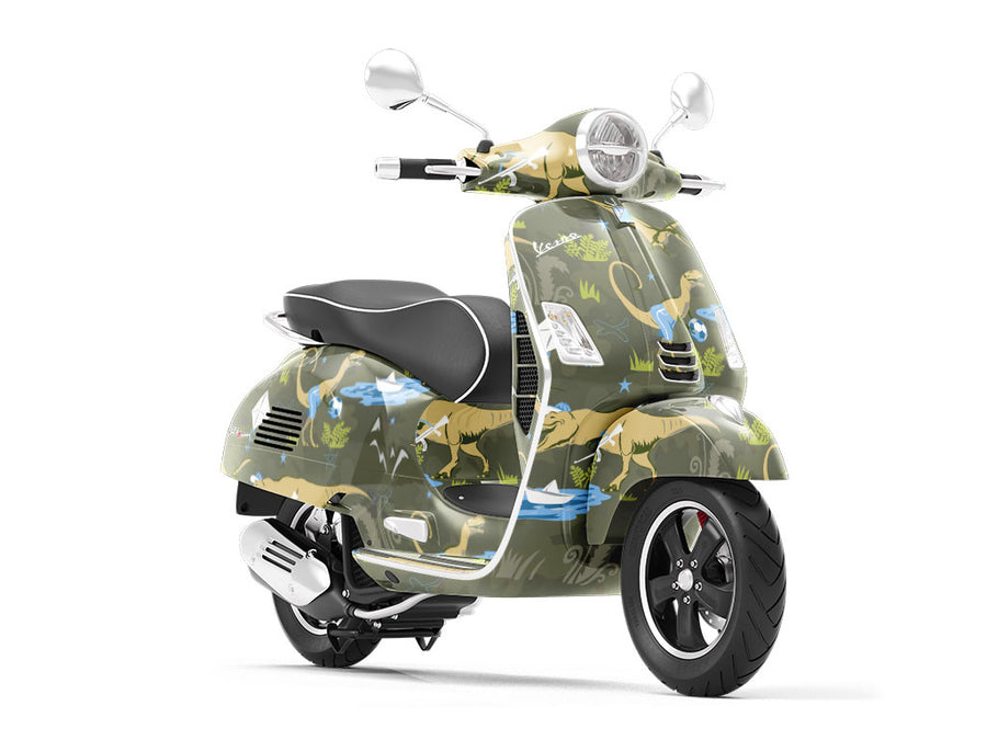 Dino Boys Dinosaur Vespa Scooter Wrap Film