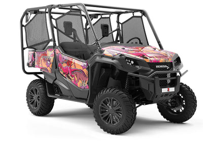 Dino Might Sticker Bomb Utility Vehicle Vinyl Wrap