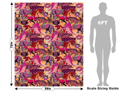 Dino Might Sticker Bomb Vehicle Wrap Scale~Rwraps Series 914 Dino Might Sticker Bomb Measurements~2