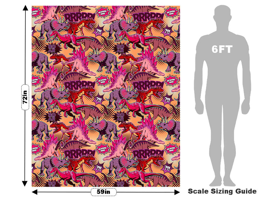 Dino Might Sticker Bomb Vehicle Wrap Scale~Rwraps Series 914 Dino Might Sticker Bomb Measurements~2
