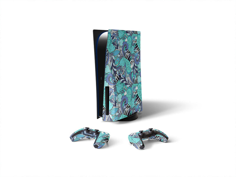 disappearing tears floral Sony PS5 DIY Skin