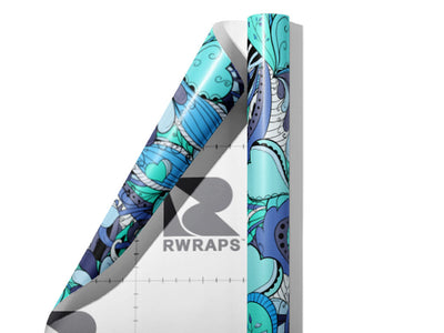 Disappearing Tears Floral Wrap Film Sheets~Rwraps Series 914 Disappearing Tears Floral Scrolled Sheet~3