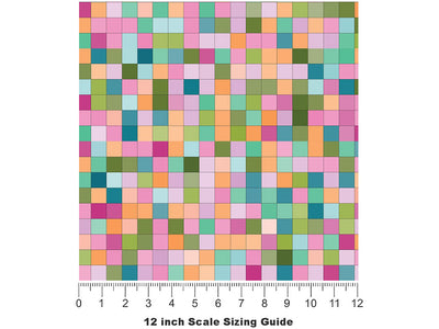 Disco Baby Pixel Vinyl Film Pattern Size 12 inch Scale~Rwraps Disco Baby Pixel Sizing Chart~2
