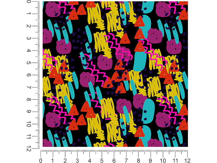 disco backfire abstract geometric 1ft x 1ft Craft Sheets