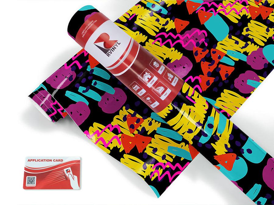 disco backfire abstract geometric Craft Vinyl Roll