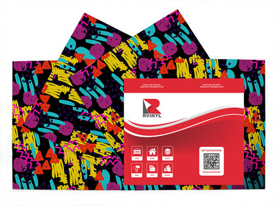 disco backfire abstract geometric Craft Vinyl Sheet Pack