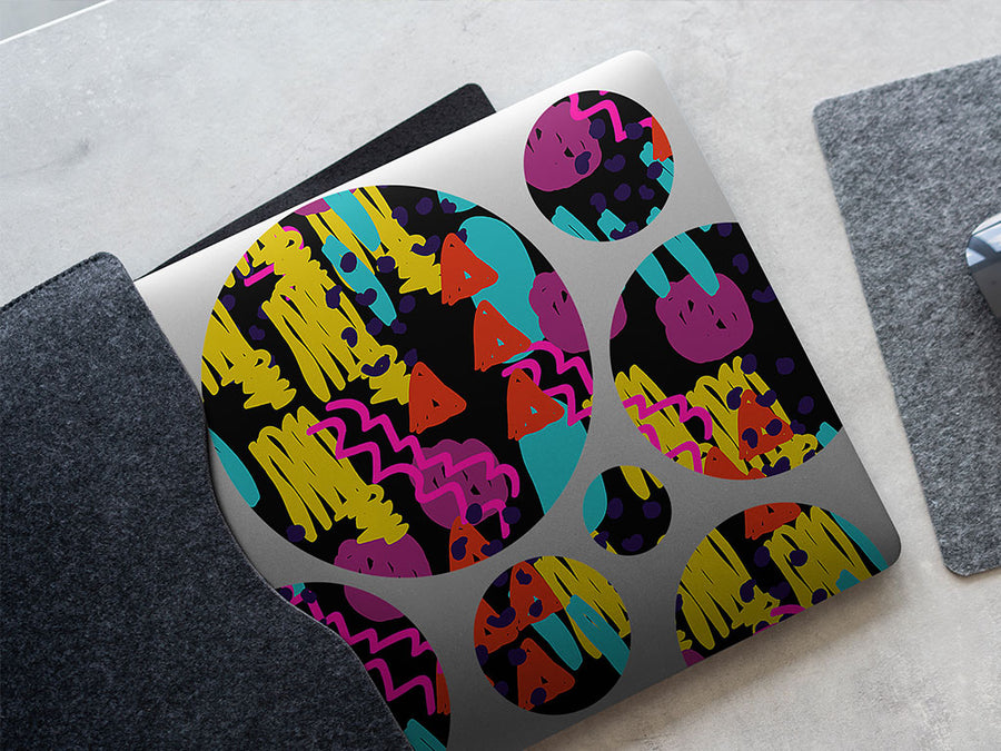 disco backfire abstract geometric DIY Laptop Stickers
