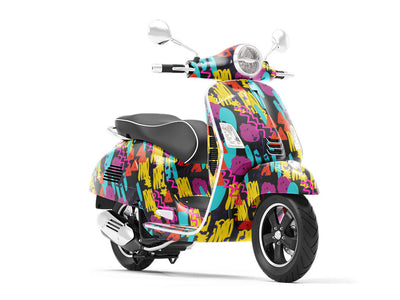 Disco Backfire Abstract Vespa Scooter Wrap Film