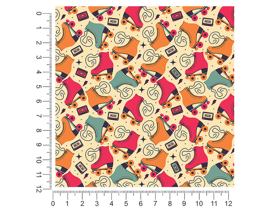 disco skate sport 1ft x 1ft Craft Sheets