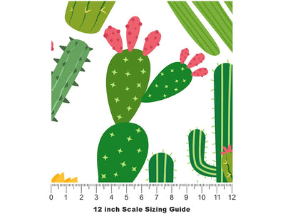 Distance Yourself Cacti Vinyl Film Pattern Size 12 inch Scale~Rwraps Distance Yourself Cacti Sizing Chart~2