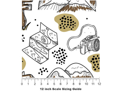 Distant Peaks Camping Vinyl Film Pattern Size 12 inch Scale~Rwraps Distant Peaks Camping Sizing Chart~2