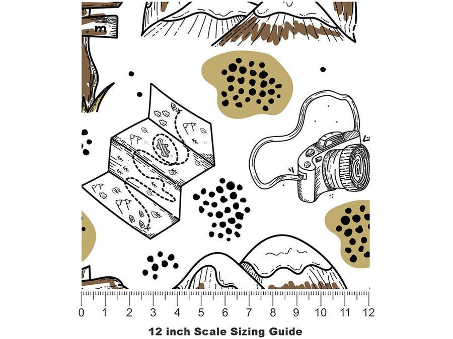 Distant Peaks Camping Vinyl Film Pattern Size 12 inch Scale~Rwraps Distant Peaks Camping Sizing Chart~2