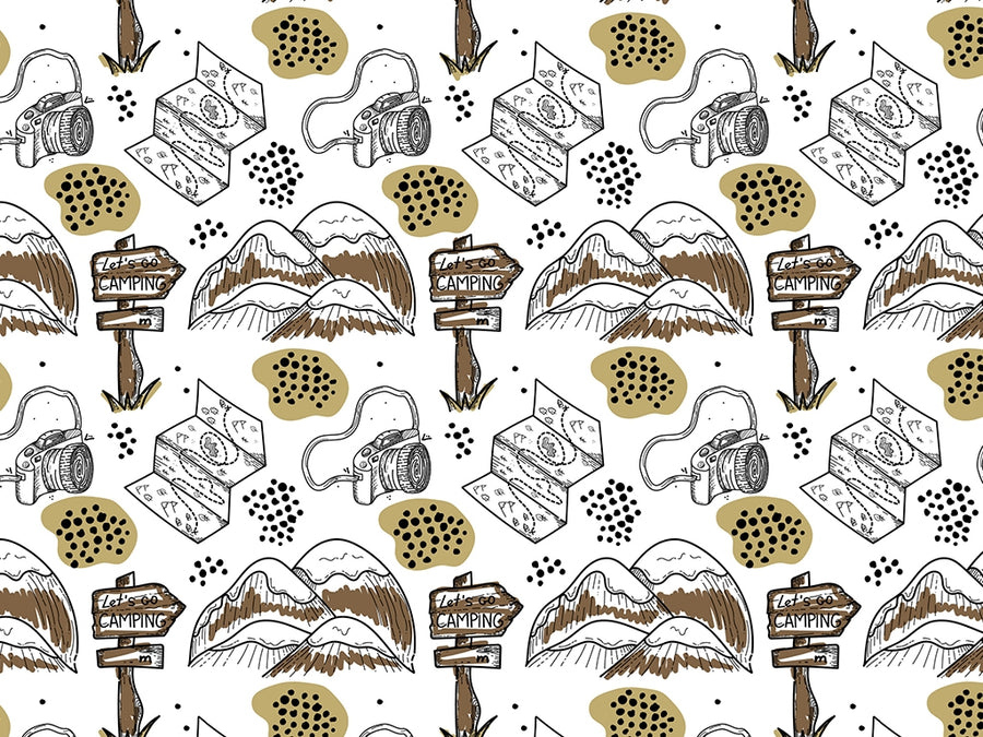 Distant Peaks Camping Vinyl Wrap Pattern~Rwraps Series 914 Digitally Printed Vinyl Wrap~0