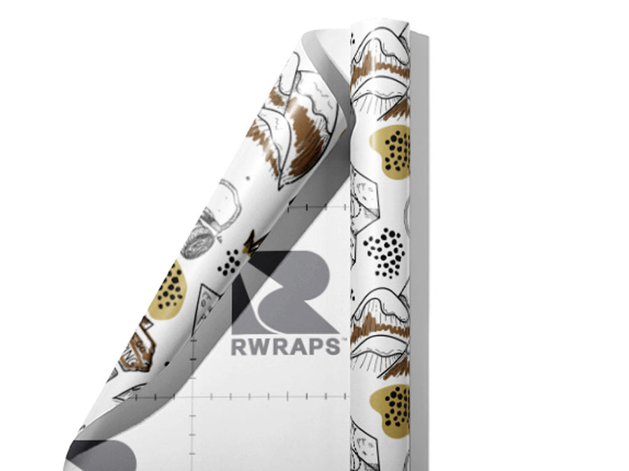 Distant Peaks Camping Wrap Film Sheets~Rwraps Series 914 Distant Peaks Camping Scrolled Sheet~3