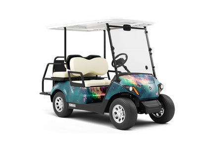 Distant Sandstorm Science Fiction Wrapped Golf Cart