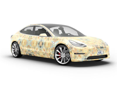 Distant Sunset Tile Vehicle Vinyl Wrap