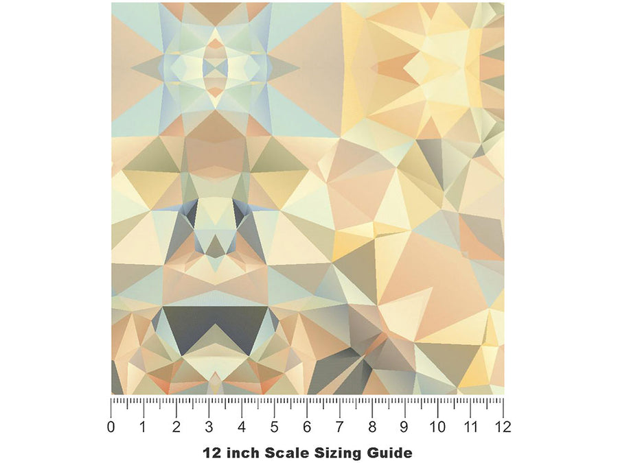 Distant Sunset Tile Vinyl Film Pattern Size 12 inch Scale~Rwraps Distant Sunset Tile Sizing Chart~3