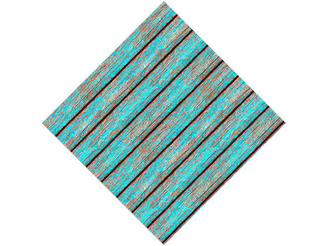 Distressed Aqua Wood Plank Vinyl Wrap Pattern
