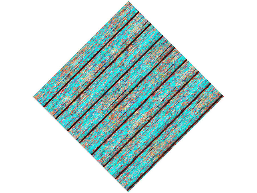 Distressed Aqua Wood Plank Vinyl Wrap Pattern