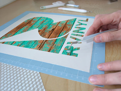 distressed aquamarine  Easy Weed Craft Vinyl