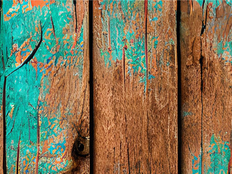 Distressed Aquamarine Wood Plank Vinyl Wrap Pattern~Rwraps Series 914 Digitally Printed Vinyl Wrap~0