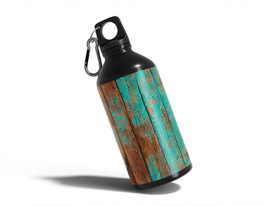 distressed aquamarine  Water Bottle DIY Stickers