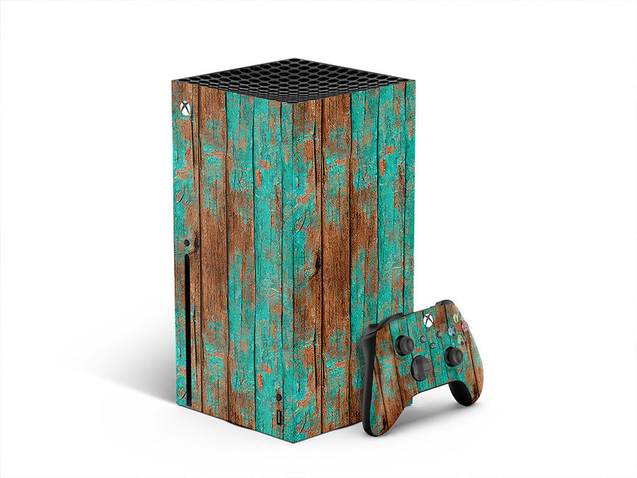 distressed aquamarine  XBOX DIY Decal