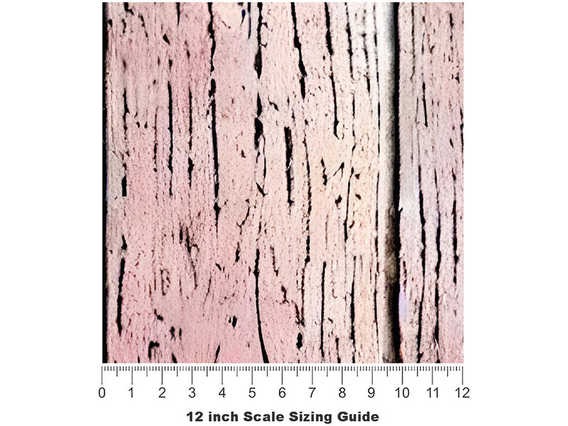Distressed Blush Wood Plank Vinyl Film Pattern Size 12 inch Scale~Rwraps Distressed Blush Wood Plank Sizing Chart~3