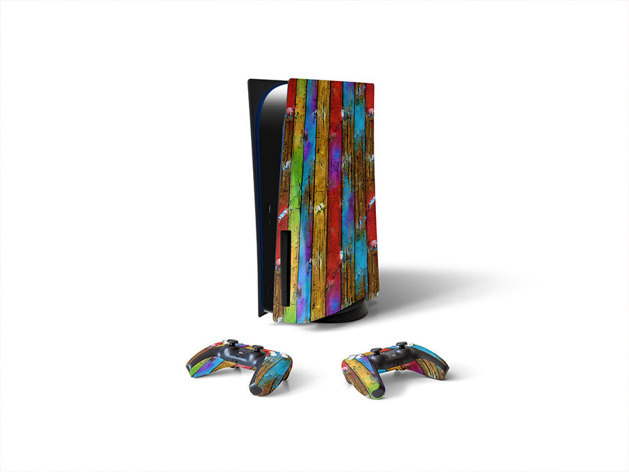 distressed boardwalk  Sony PS5 DIY Skin