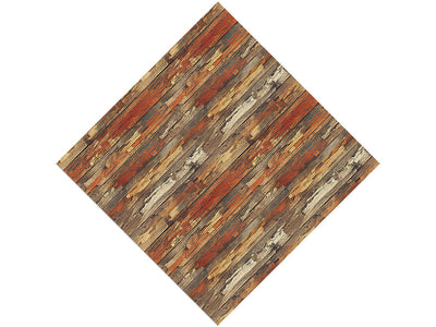 Distressed Cognac Wood Plank Vinyl Wrap Pattern