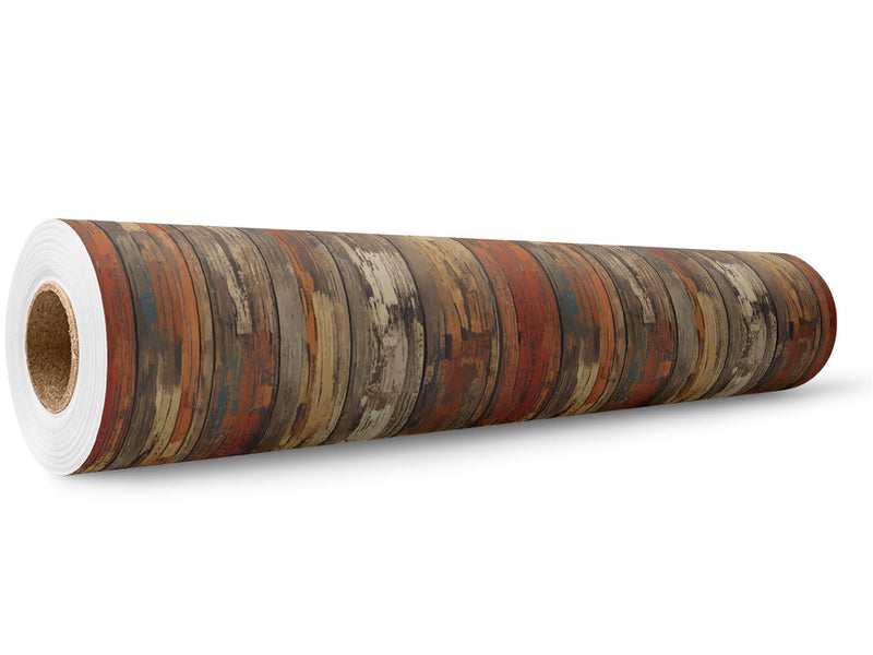 Distressed Cognac Wood Plank Wrap Film Wholesale Roll~Rwraps Series 914 Digitally Printed Vinyl Roll~5