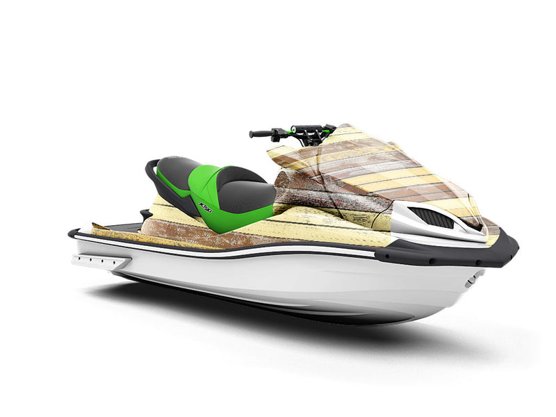 Distressed Gradient Wood Plank Jet Ski Vinyl Customized Wrap
