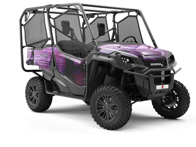 Distressed Magenta Wood Plank Utility Vehicle Vinyl Wrap