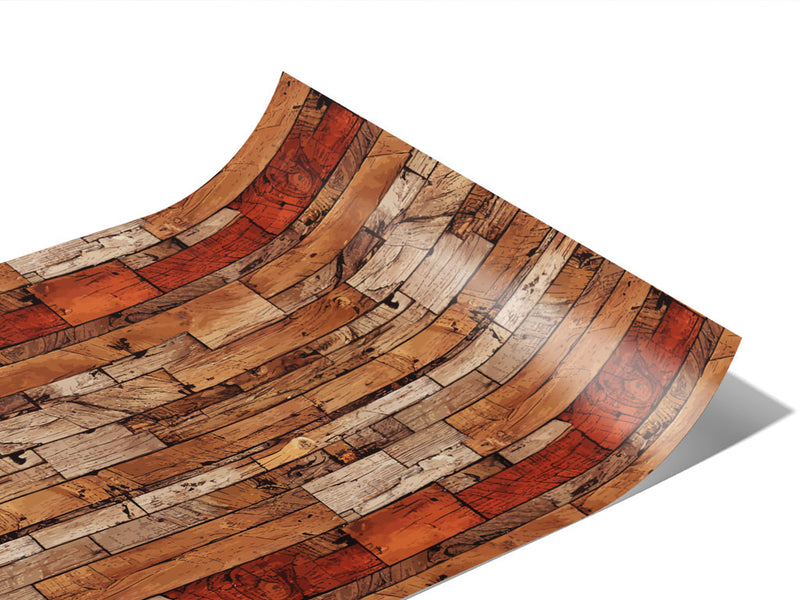 Distressed Oak Wooden Parquet Vinyl Wraps~Rwraps Series 914 Digitally Printed Vinyl Wrap~1