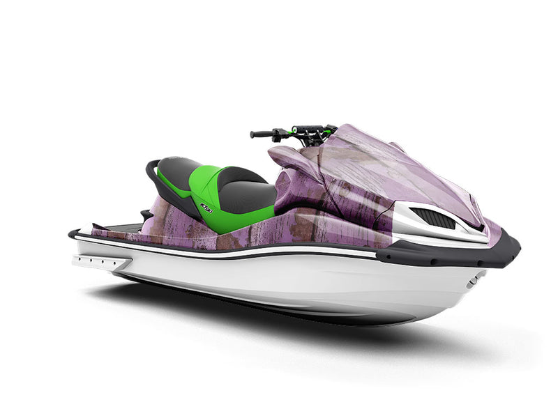 Distressed Periwinkle Wood Plank Jet Ski Vinyl Customized Wrap