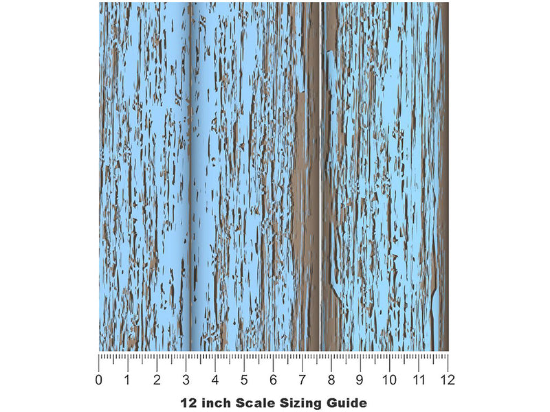 Distressed Powder Wood Plank Vinyl Film Pattern Size 12 inch Scale~Rwraps Distressed Powder Wood Plank Sizing Chart~3