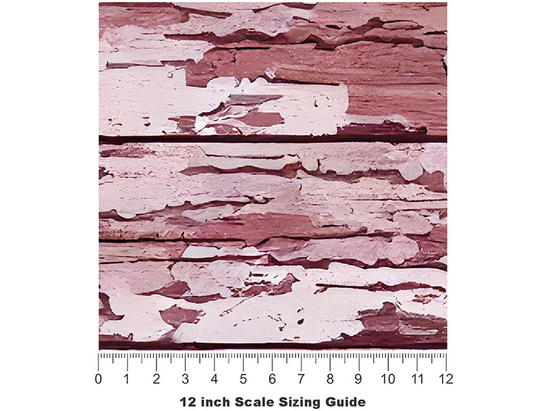 Distressed Rose Wood Plank Vinyl Film Pattern Size 12 inch Scale~Rwraps Distressed Rose Wood Plank Sizing Chart~3